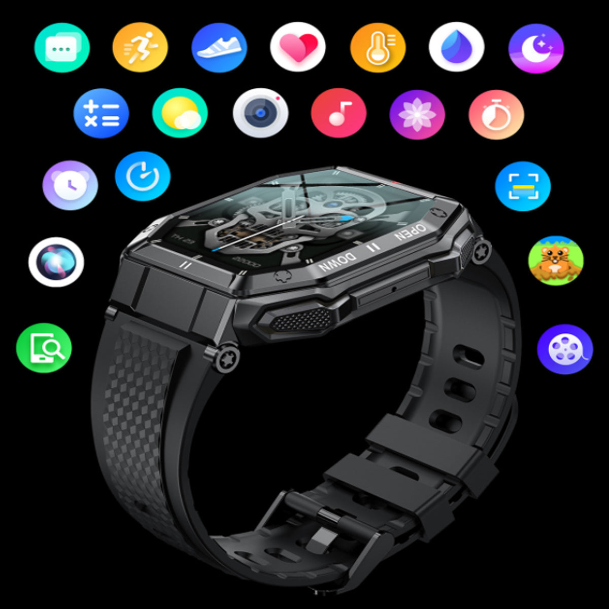Smartex ST 47mm Rugged Waterproof Smart Watch Vista Shops