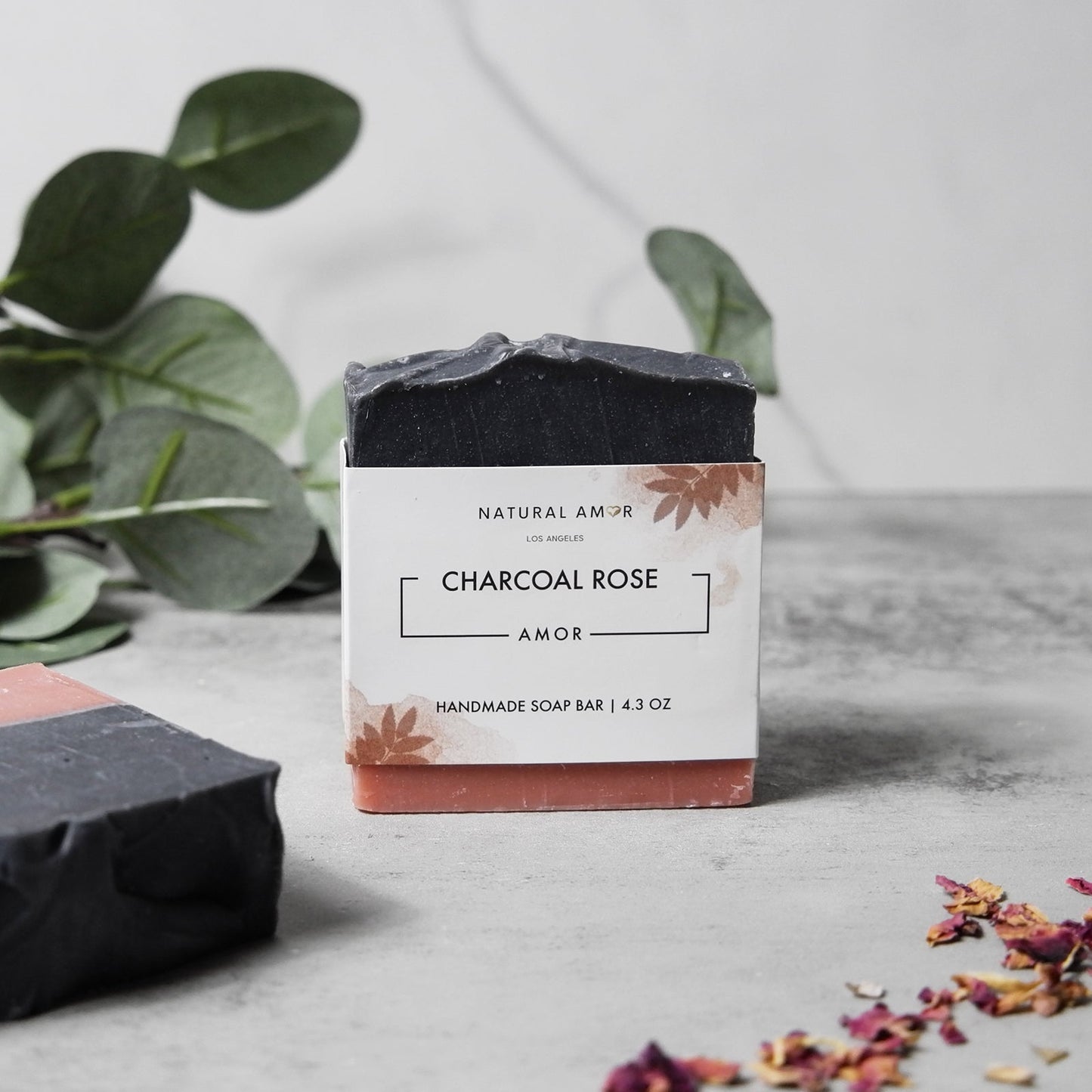 Charcoal Cedar Rose Soap Bar by NaturalAmor