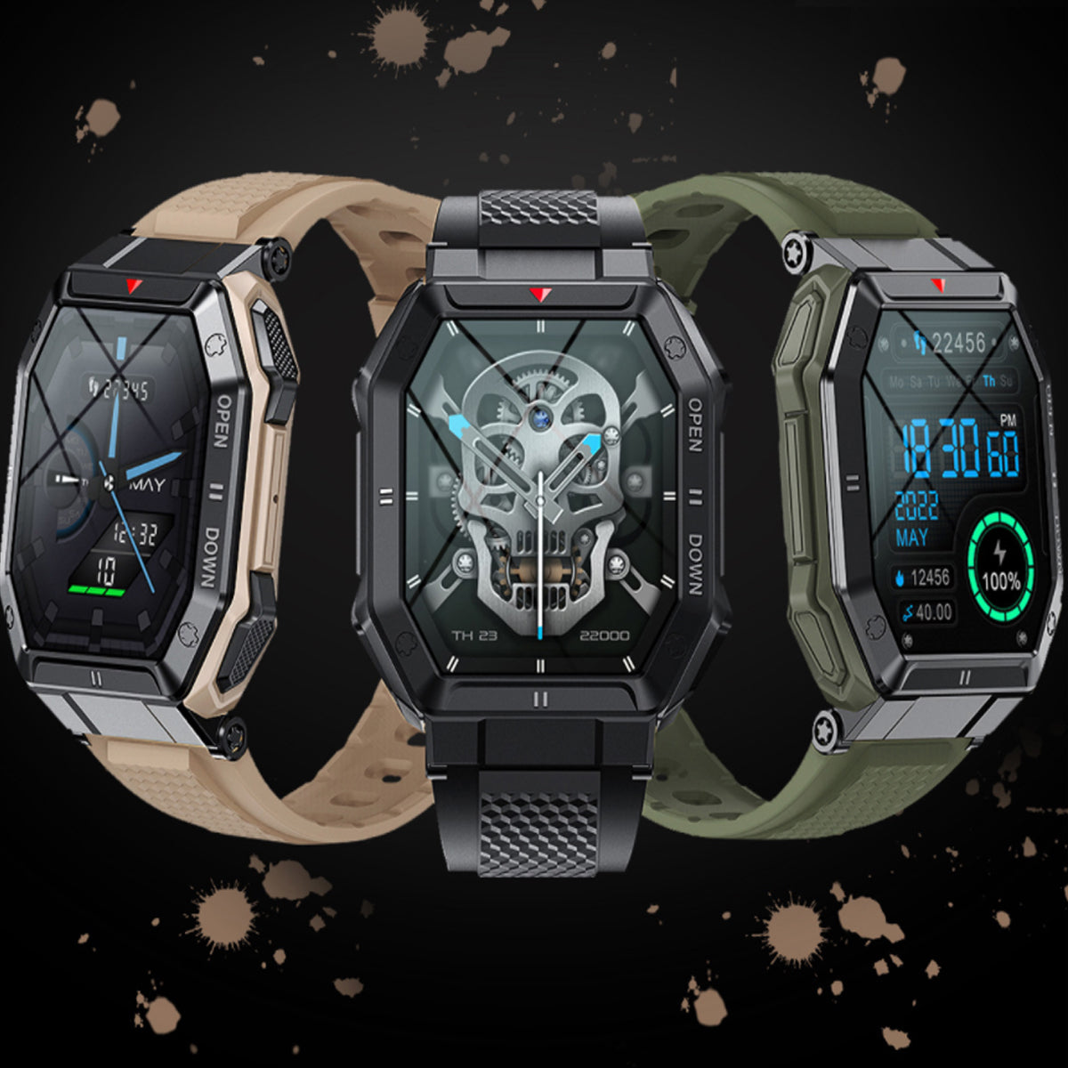 Smartex ST 47mm Rugged Waterproof Smart Watch Vista Shops