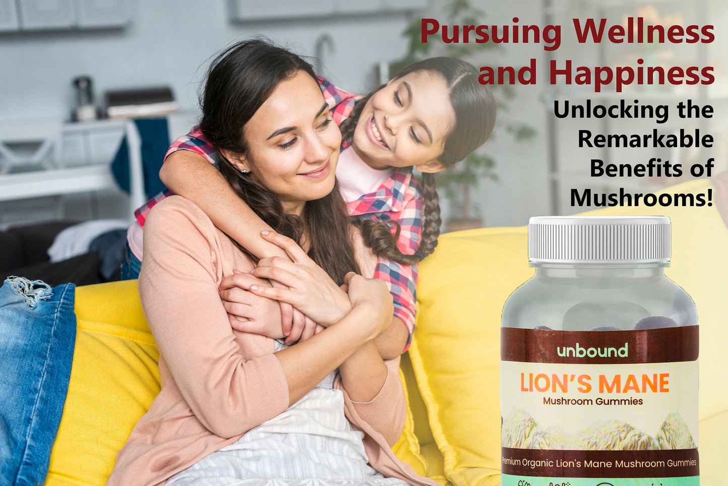 Unbound Lion's Mane Mushroom Gummies for Memory, Focus, and Clarity by Live Unbound