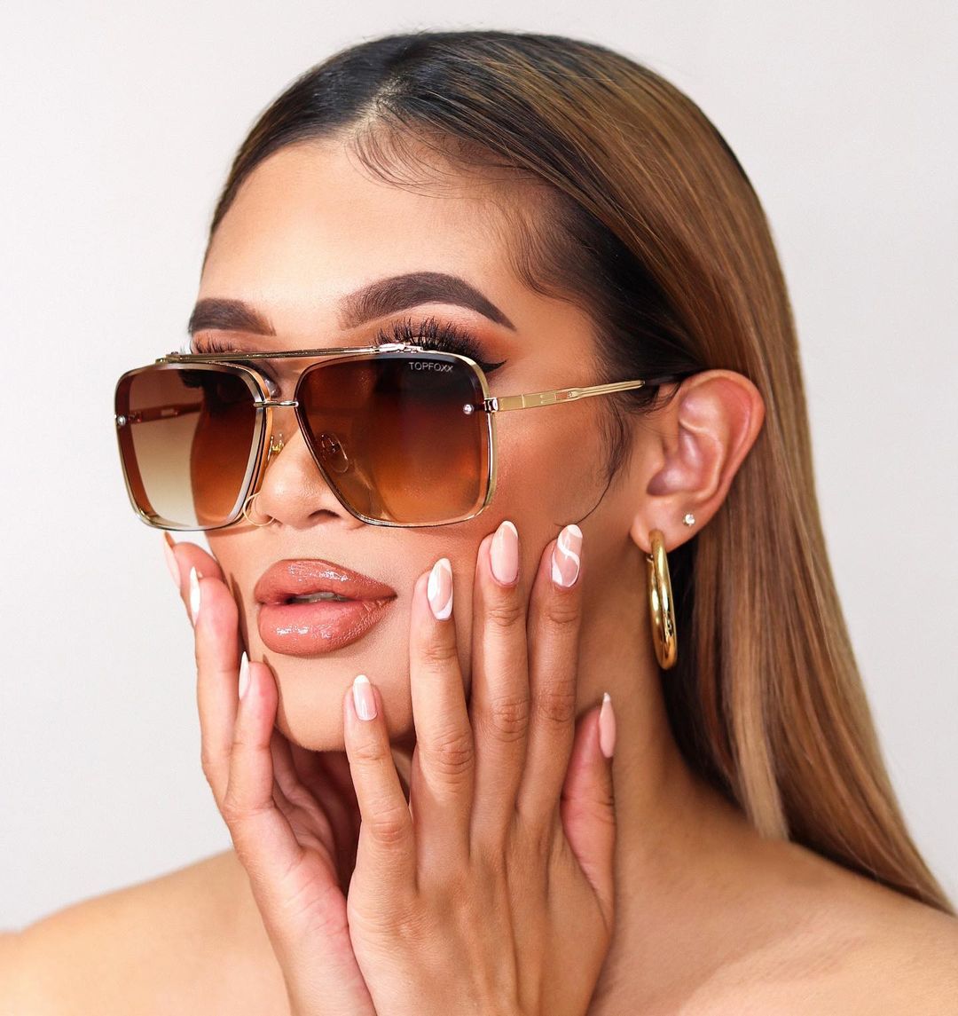 Tangle free aviators Brown faded lens Andrew Tate Luxury