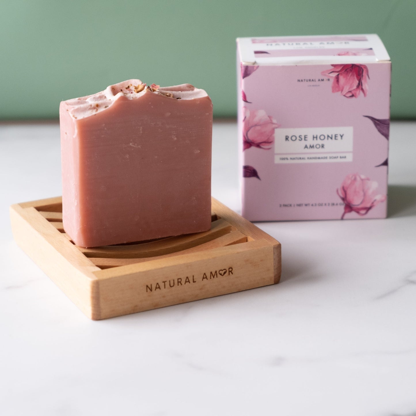 Rose Honey Handmade Soap 2pk by NaturalAmor