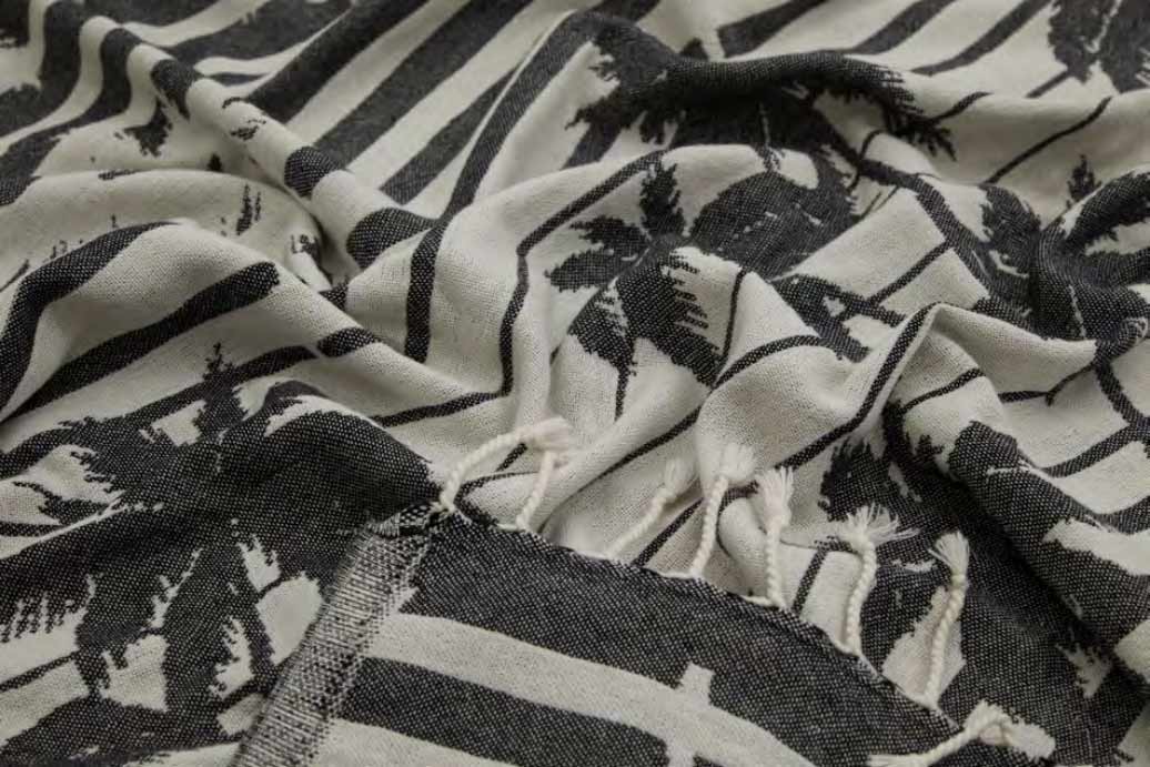 Palms Noirs - Turkish Towel by Sun Drunk