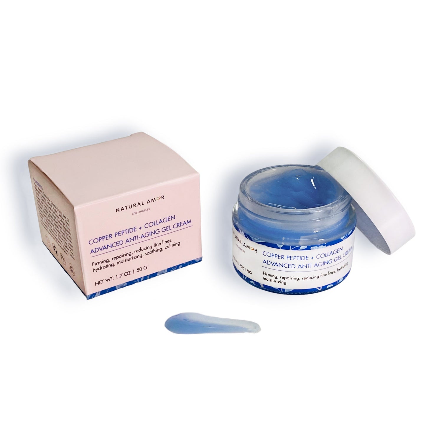 Copper Peptide + Collagen Advanced Anti-aging Gel Facial Cream by NaturalAmor