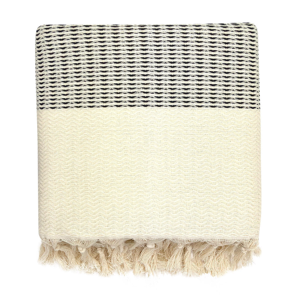 black wave turkish blanket