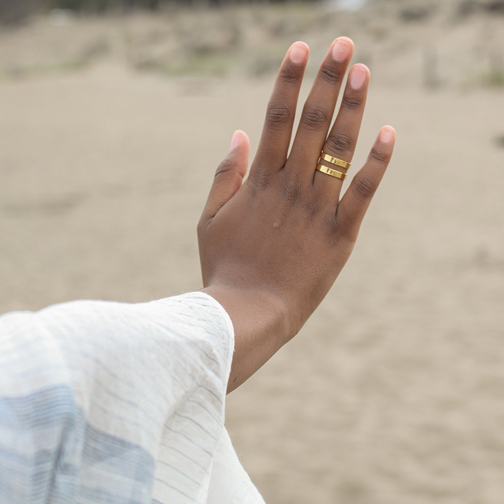 cambodia gold stripe ring