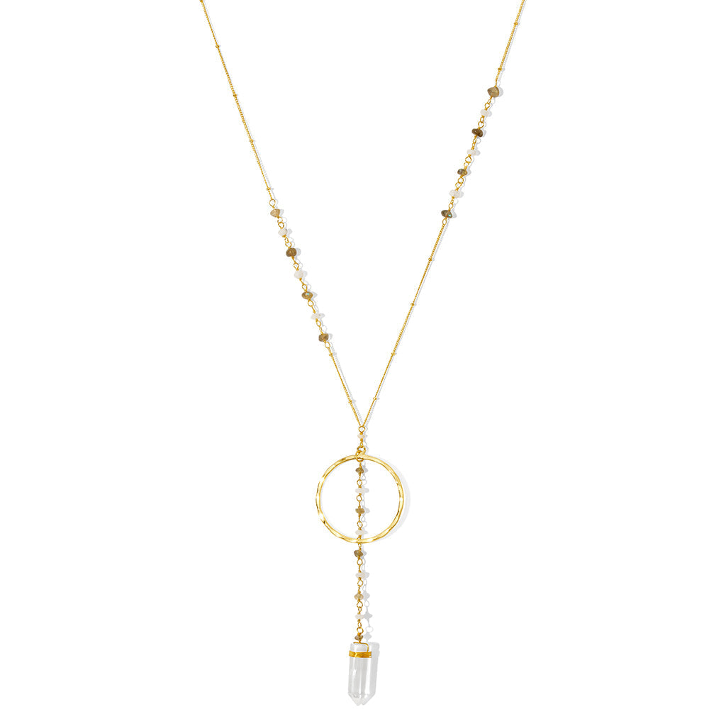 crystal halo necklace