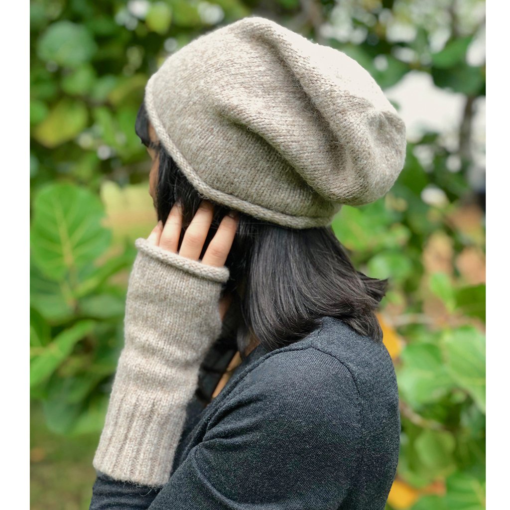 fair trade alpaca beanie and gloves