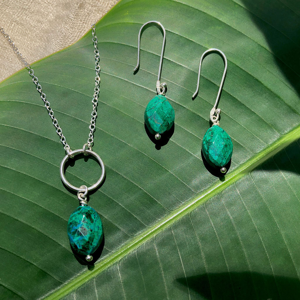 chrysocolla fair trade jewelry