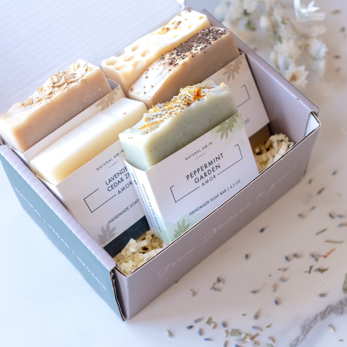 Handmade Soap Gift Box 5pk| Artisan soap bar | Self Care| Personalized gift for her|Care Package| Graduation Gift