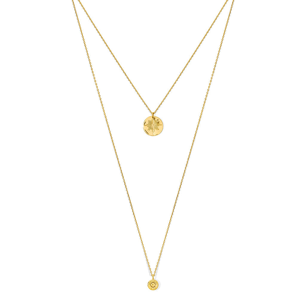 layered bullet necklace