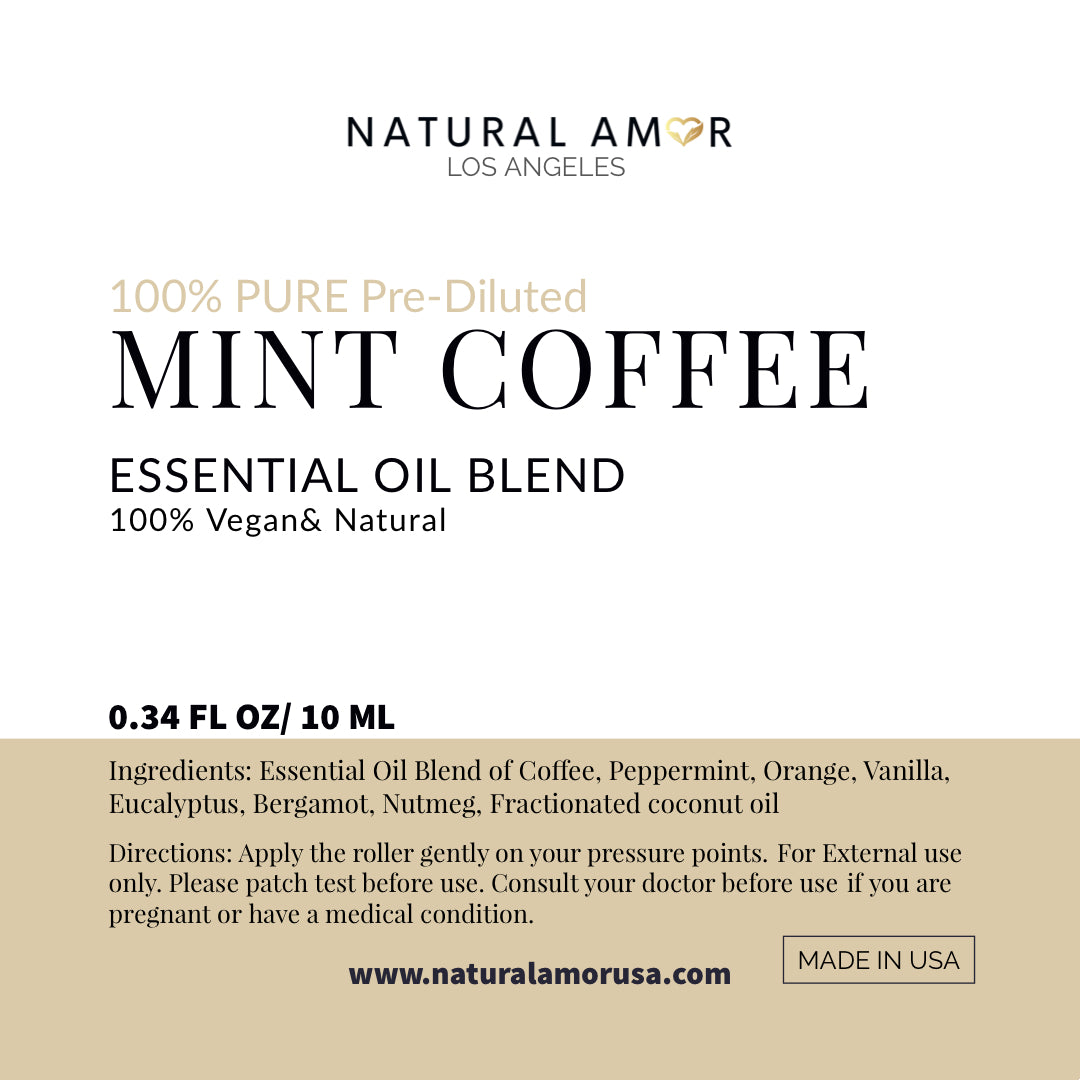 Mint Coffee Roll On Essential Oil Blend by NaturalAmor