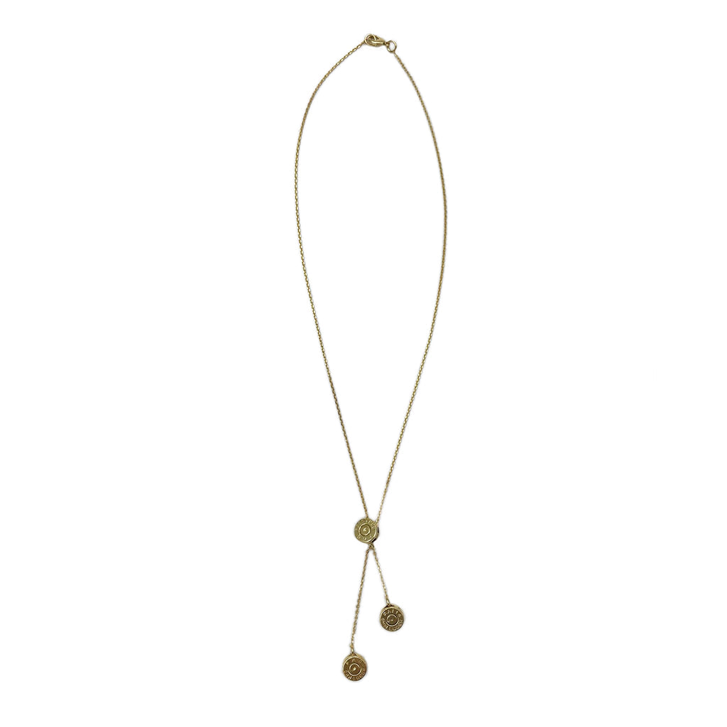 three bullet cluster necklace