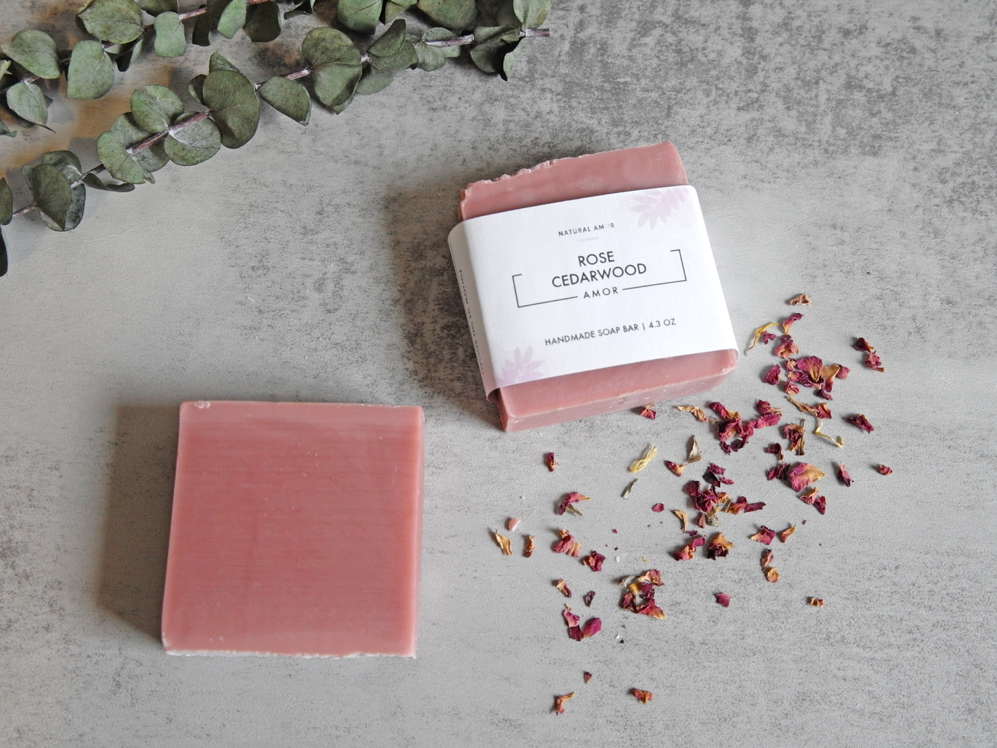 Rose Cedarwood Soap Bar by NaturalAmor