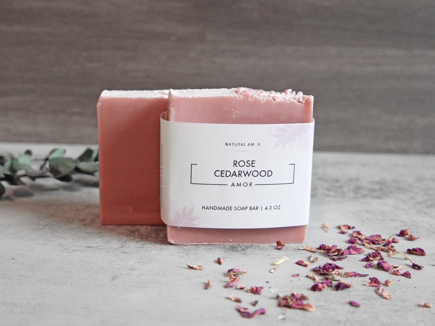Rose Cedarwood Soap Bar by NaturalAmor