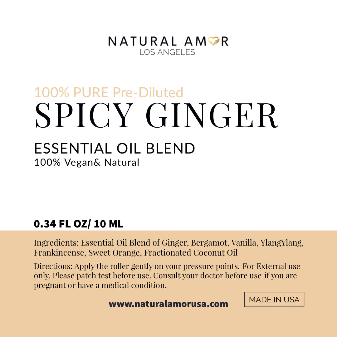 Spicy Ginger Essential Oil | Essential Oil Roller | NaturalAmor