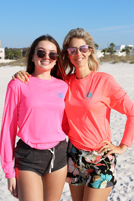 UPF 50+ Sun Shirt - Neon Coral by Sun Drunk