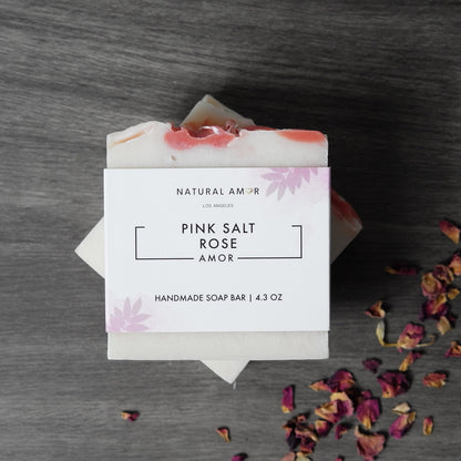 Pink Salt Rose Soap Bar by NaturalAmor