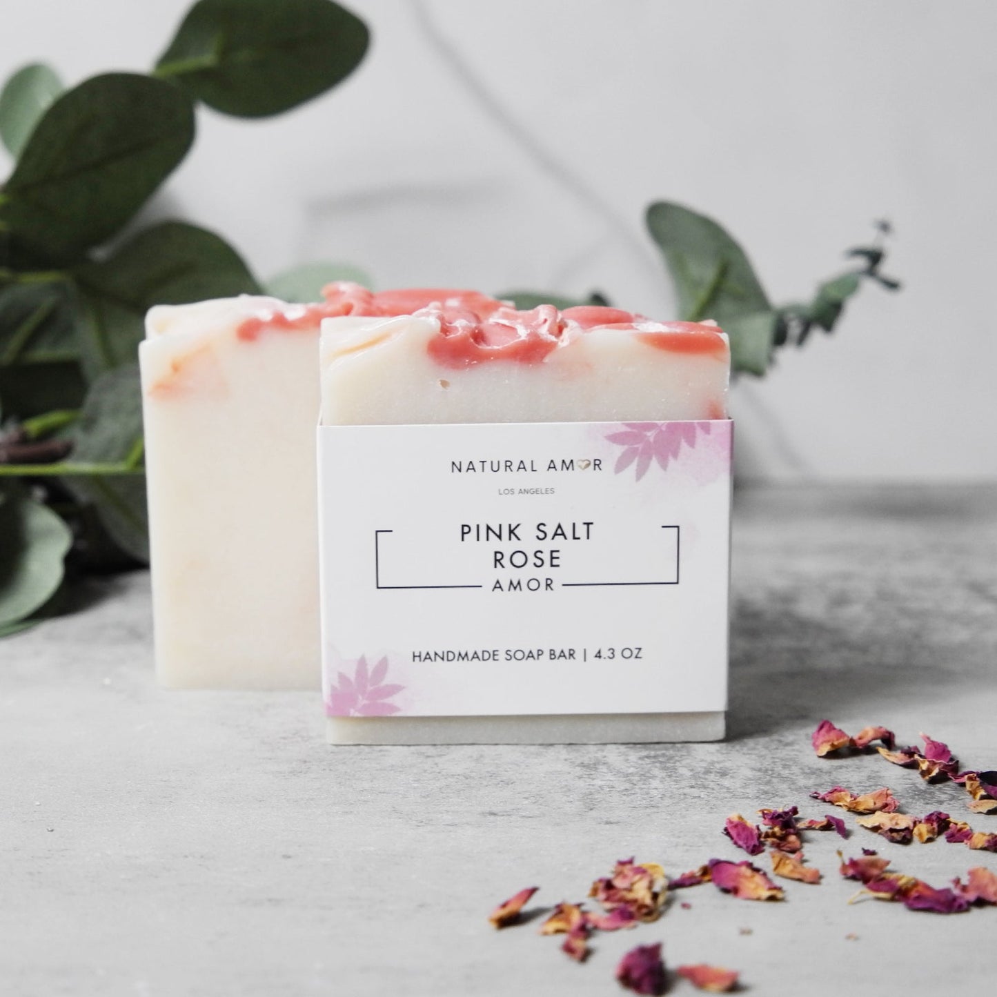 Pink Salt Rose Soap Bar by NaturalAmor