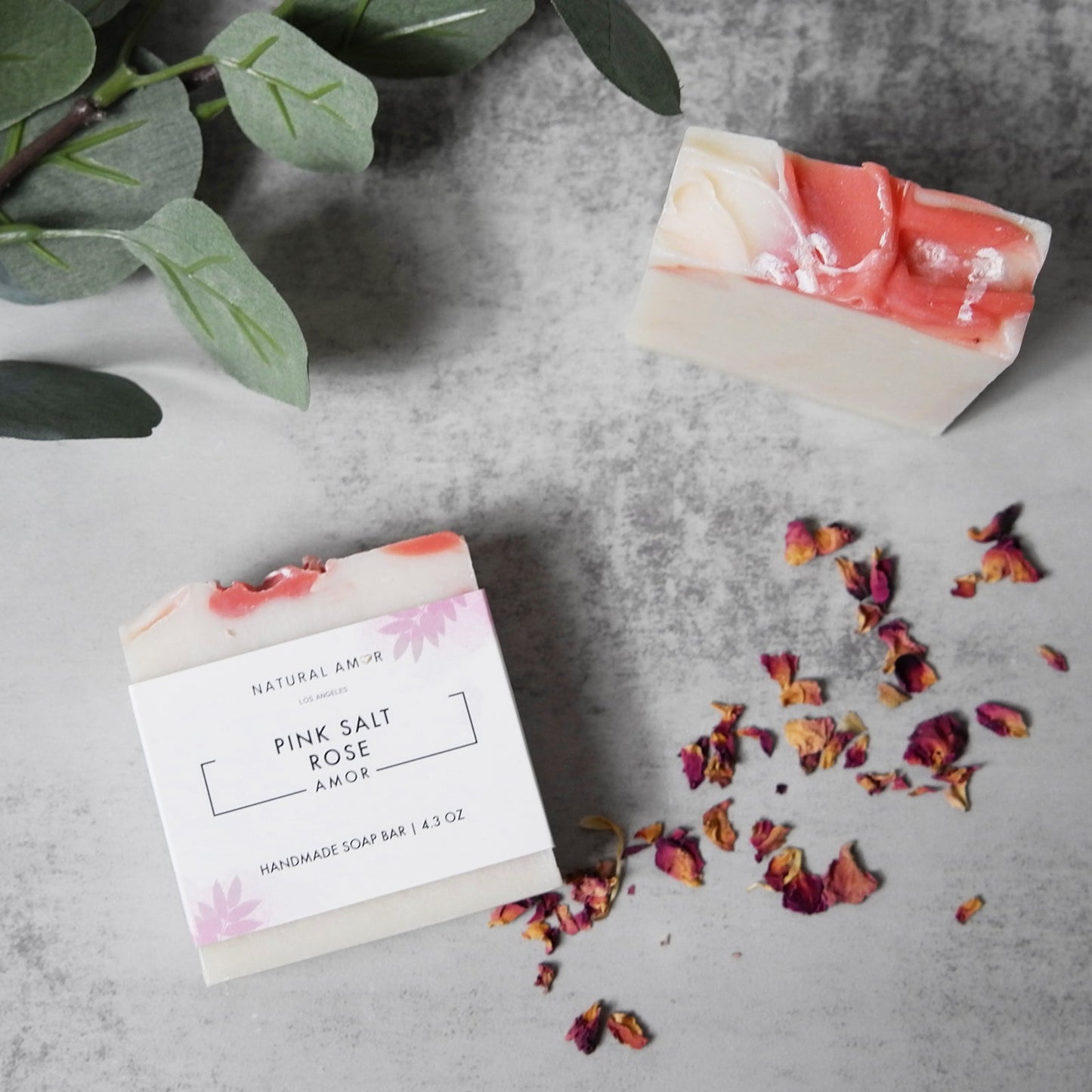 Pink Salt Rose Soap Bar by NaturalAmor
