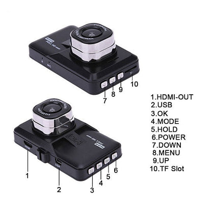 Black Box Dash Cam 1080P G-Sensor Looping Car Camera Vista Shops