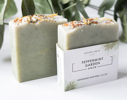 Peppermint Garden Soap Bar by NaturalAmor