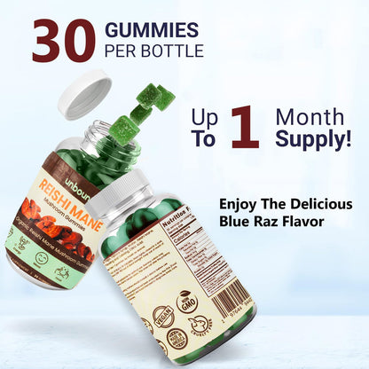 Unbound Reishi Mushroom Gummies for Immune Support, Heart Health, Improve Sleep by Live Unbound