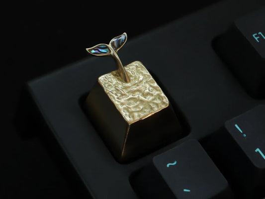 Abalone Whale Tail Keycap by Terra Keycaps