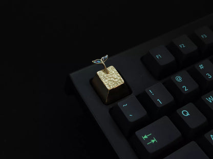 Abalone Whale Tail Keycap by Terra Keycaps