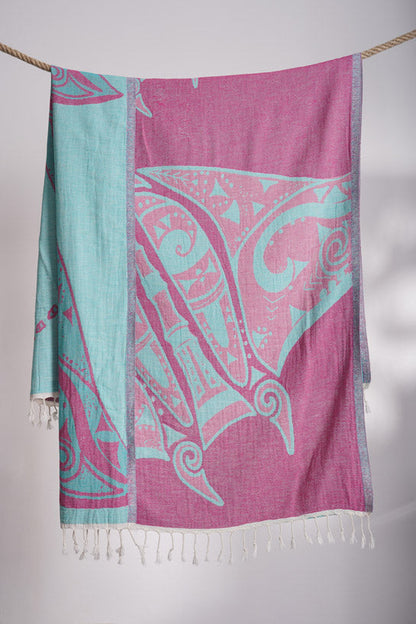 Manta Ray Rose - Turkish Towel by Sun Drunk