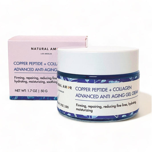Copper Peptide + Collagen Advanced Anti-aging Gel Facial Cream by NaturalAmor
