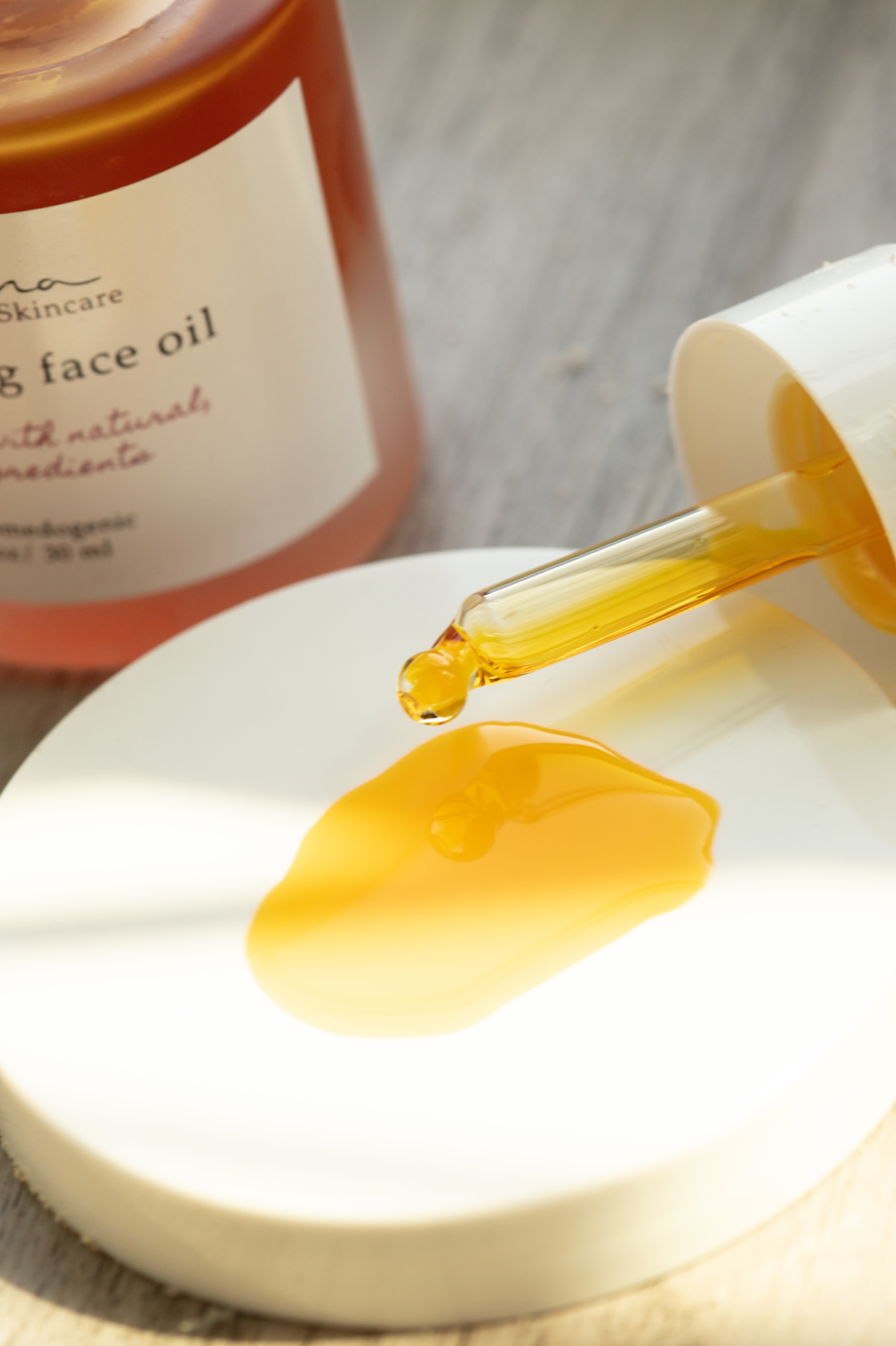 face oil texture shot