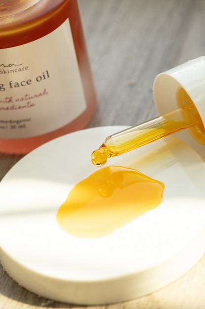 face oil texture shot