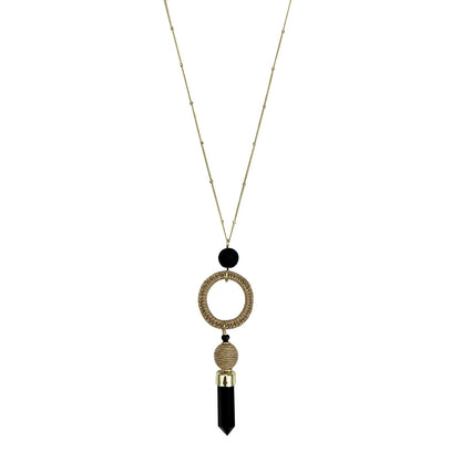black agate necklace