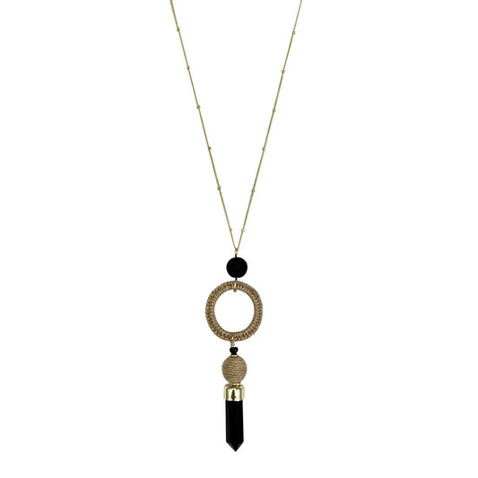 black agate necklace
