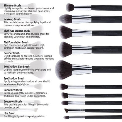 Pagent Winner 10 Pc Make Up Brush Set Vista Shops