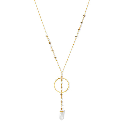 crystal halo necklace