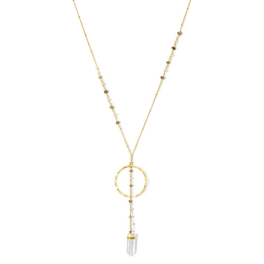 crystal halo necklace
