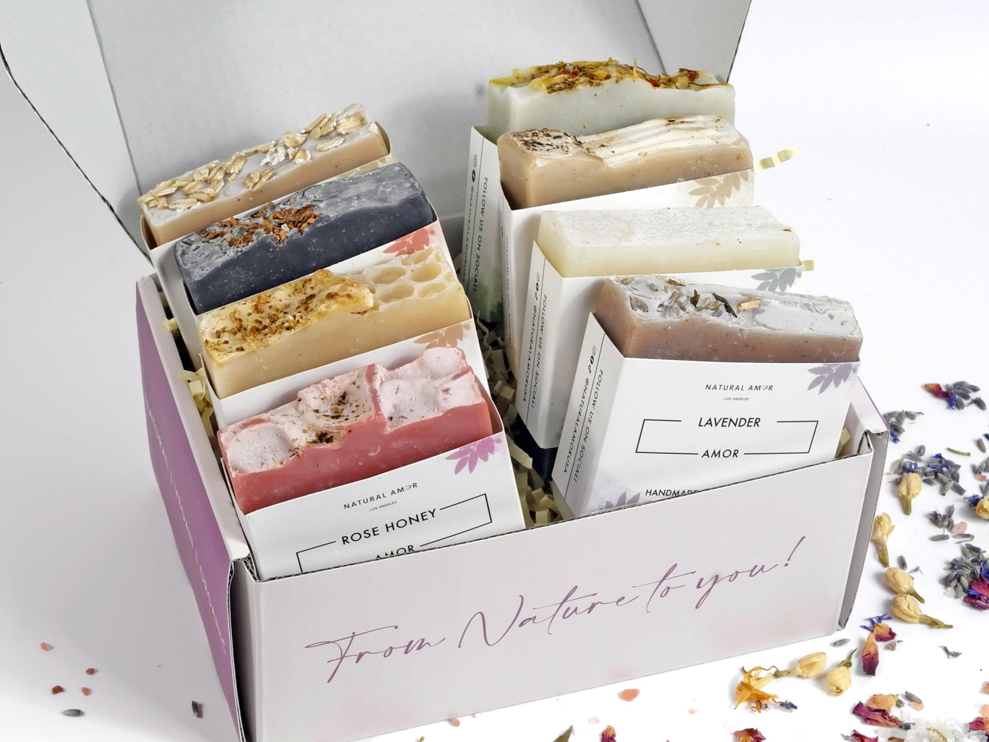 Handmade Soap Gift Box 8pk | All Natural Bar Soap Gift| Personalized gift for her|Self Care Package