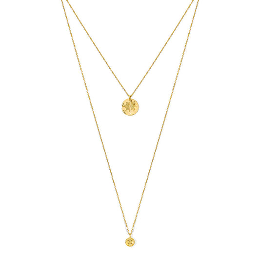 layered bullet necklace