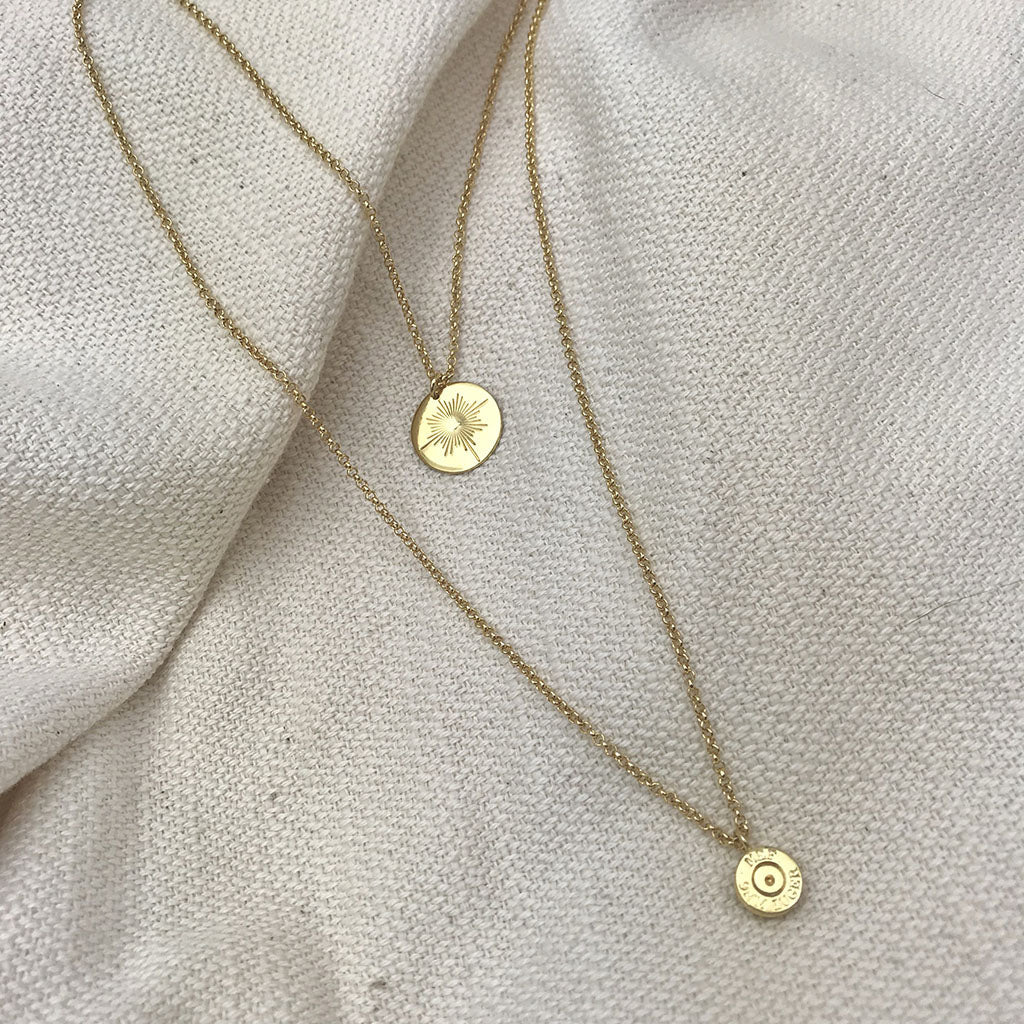 Layered bullet bombshell necklace