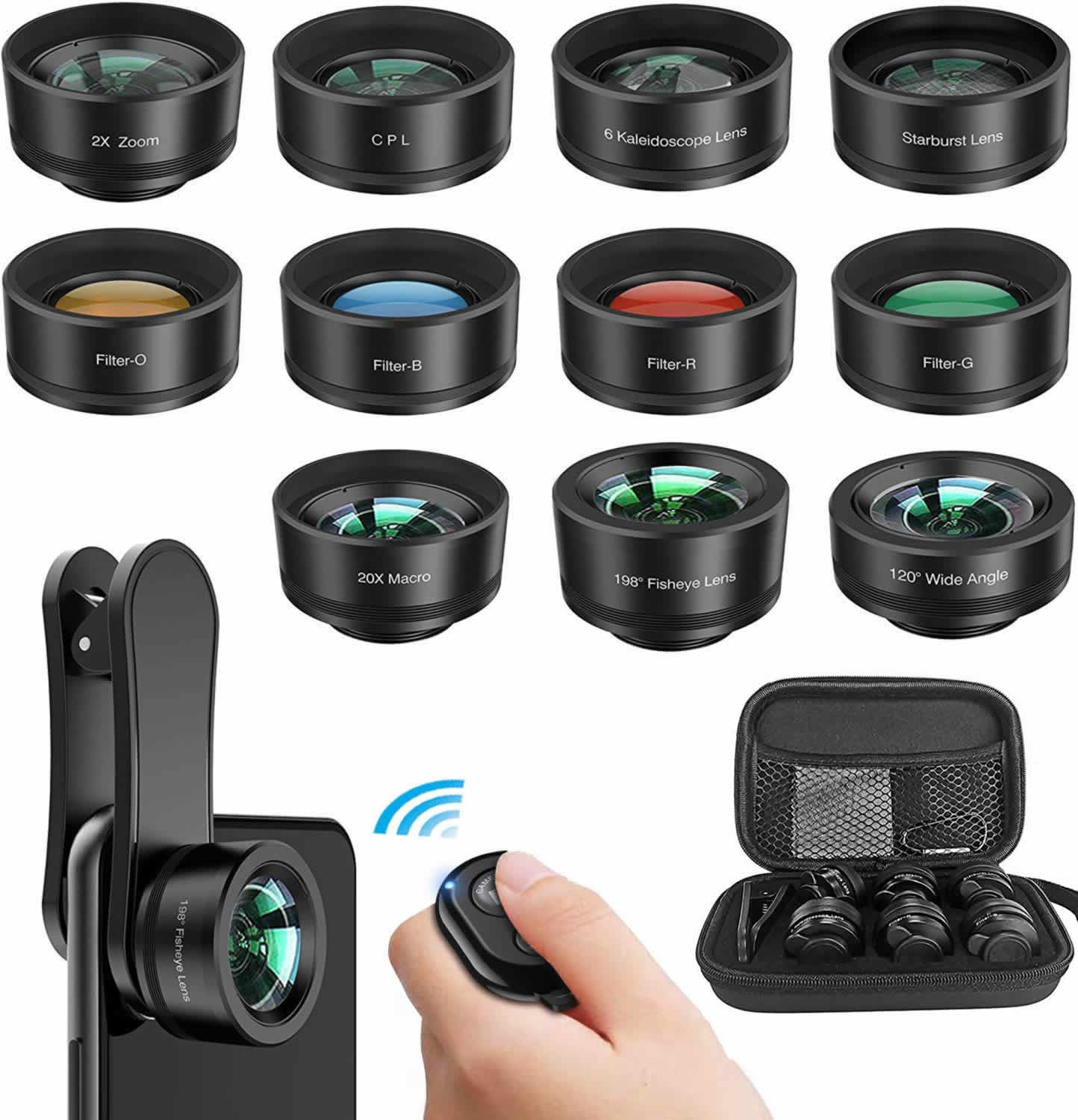 12 in 1 Upgraded Photography Set for iPhone And Any Smartphones Vista Shops