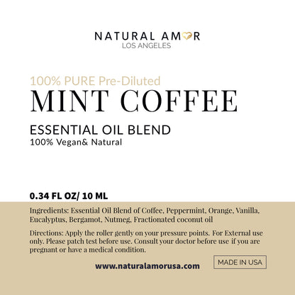 Mint Coffee Roll On Essential Oil Blend by NaturalAmor