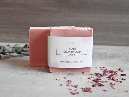 Rose Cedarwood Soap Bar by NaturalAmor