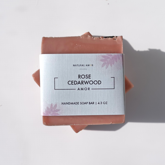 Rose Cedarwood Soap Bar by NaturalAmor