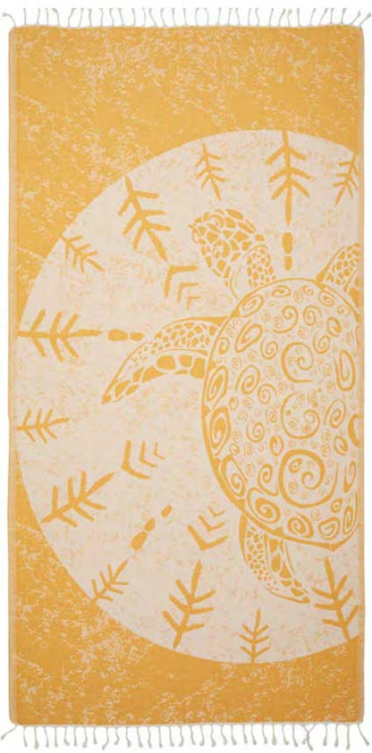 Sea Turtle Turkish Towel - Jaune - Sun Drunk