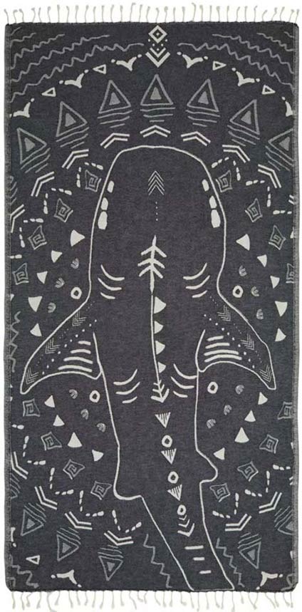 Shark Turkish Towel - Noir - Sun Drunk