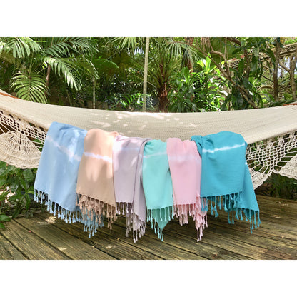 slate and salt tie dye towels
