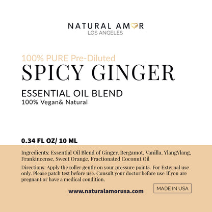 Spicy Ginger Essential Oil | Essential Oil Roller | NaturalAmor