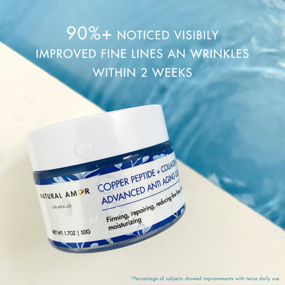 Copper Peptide + Collagen Advanced Anti-aging Gel Facial Cream by NaturalAmor